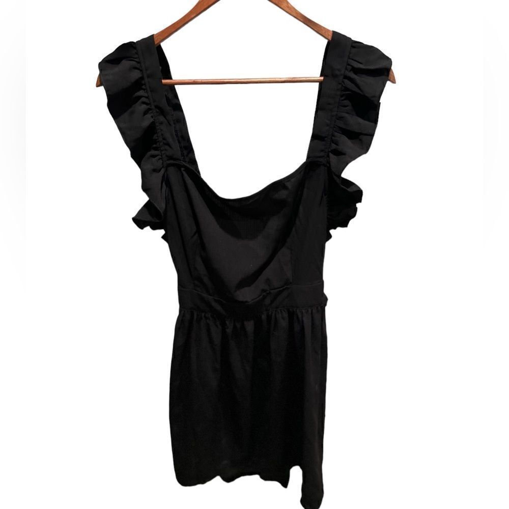 Little black mini dress with butterfly sleeves women’s size large